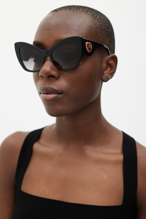 Dolce 
Gabbana Black 4349 Oversized Sunglasses