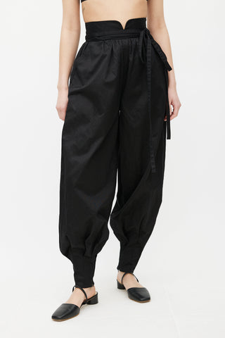 Dolce 
Gabbana Black Belted Gathered Trouser