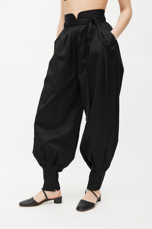 Dolce 
Gabbana Black Belted Gathered Trouser