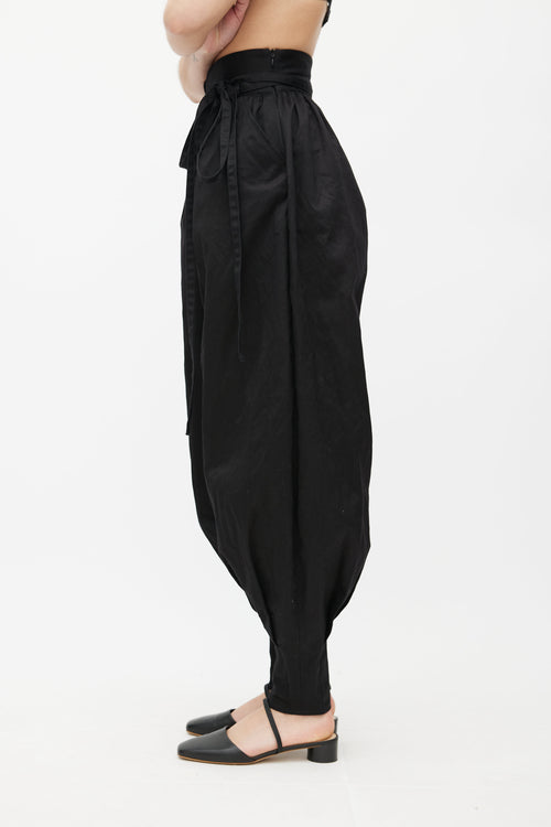 Dolce 
Gabbana Black Belted Gathered Trouser