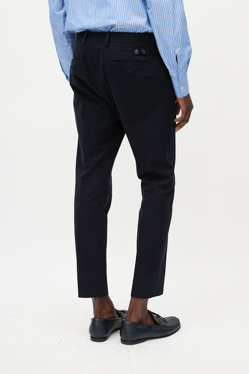 Dolce 
Gabbana Black Buttoned Waist Trouser