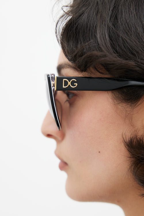 Dolce 
Gabbana Black DG4216 Oversized Sunglasses