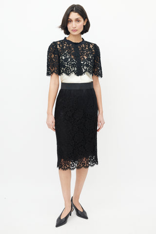 Dolce 
Gabbana Black Lace Bolero Top