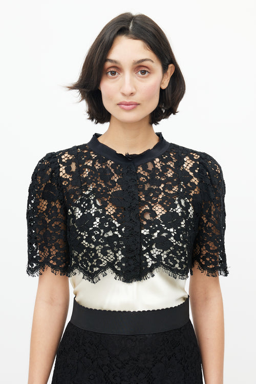 Dolce 
Gabbana Black Lace Bolero Top