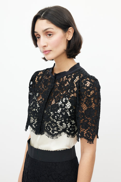 Dolce 
Gabbana Black Lace Bolero Top