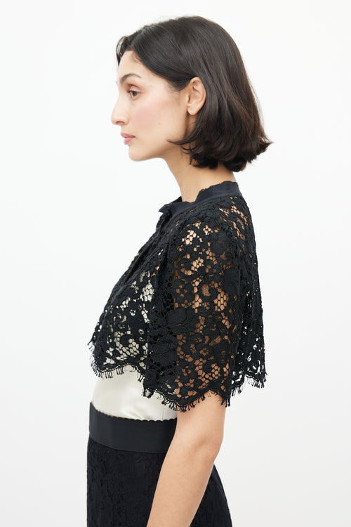 Dolce 
Gabbana Black Lace Bolero Top