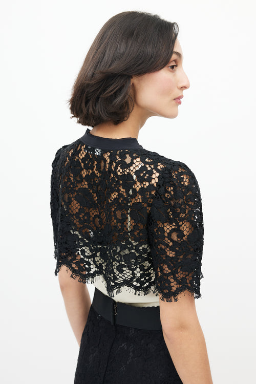 Dolce 
Gabbana Black Lace Bolero Top