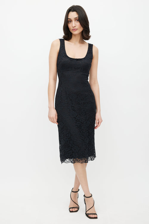 Dolce 
Gabbana Black Lace Overlay Dress