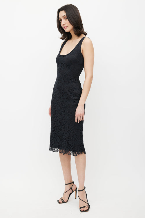 Dolce 
Gabbana Black Lace Overlay Dress