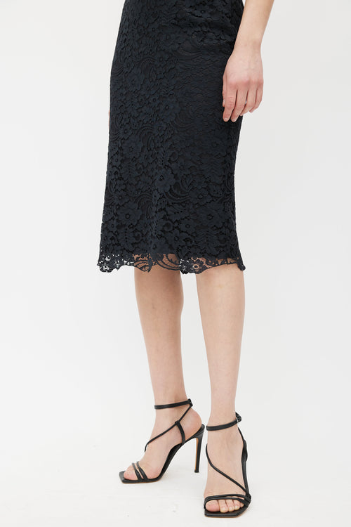 Dolce 
Gabbana Black Lace Overlay Dress