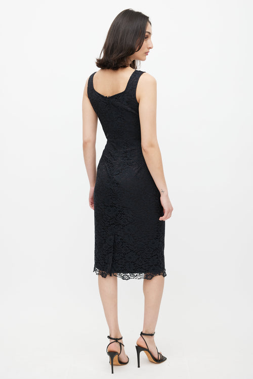 Dolce 
Gabbana Black Lace Overlay Dress