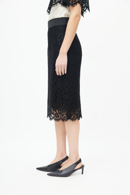 Dolce 
Gabbana Black Lace Overlay Skirt