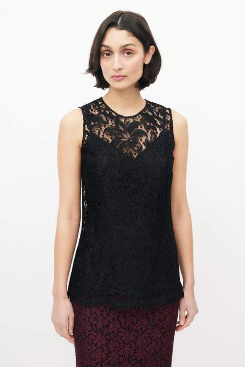 Dolce 
Gabbana Black Lace Top