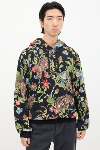 Dolce 
Gabbana Black 
Multi Floral Graphic Hoodie