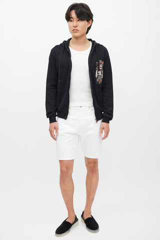 Dolce 
Gabbana Black 
Multicolour Cowboy Embroidered Hoodie