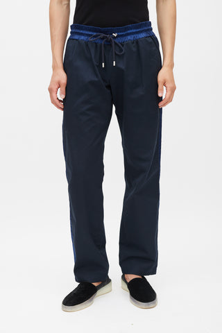 Dolce 
Gabbana Black 
Navy Drawstring Trouser