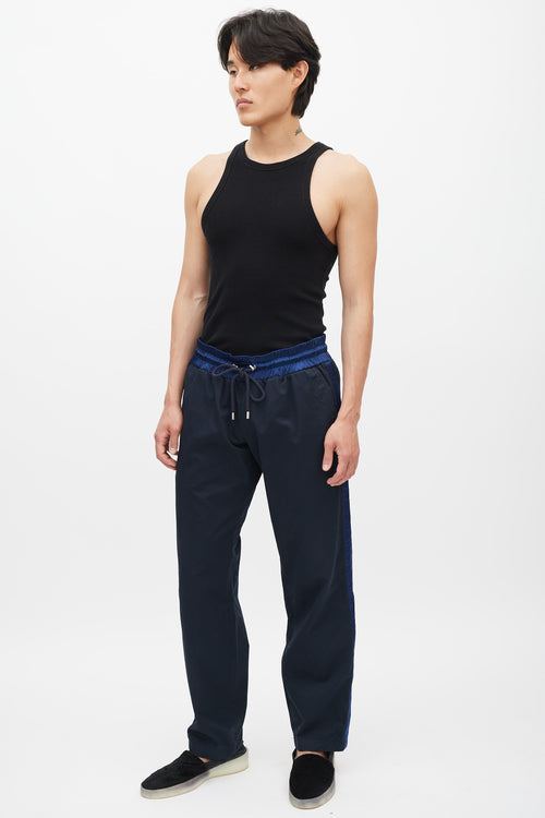 Dolce 
Gabbana Black 
Navy Drawstring Trouser