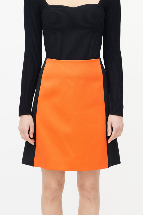 Dolce 
Gabbana Black 
Orange Skirt