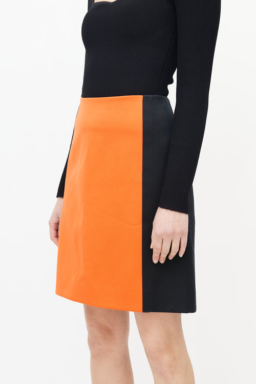 Dolce 
Gabbana Black 
Orange Skirt