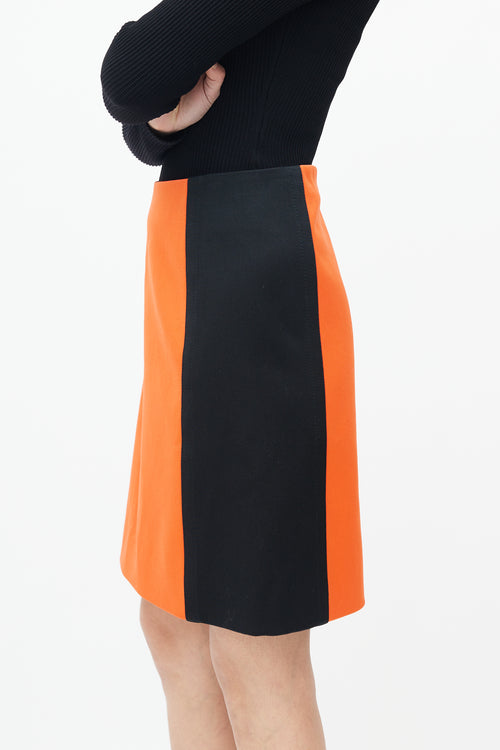 Dolce 
Gabbana Black 
Orange Skirt