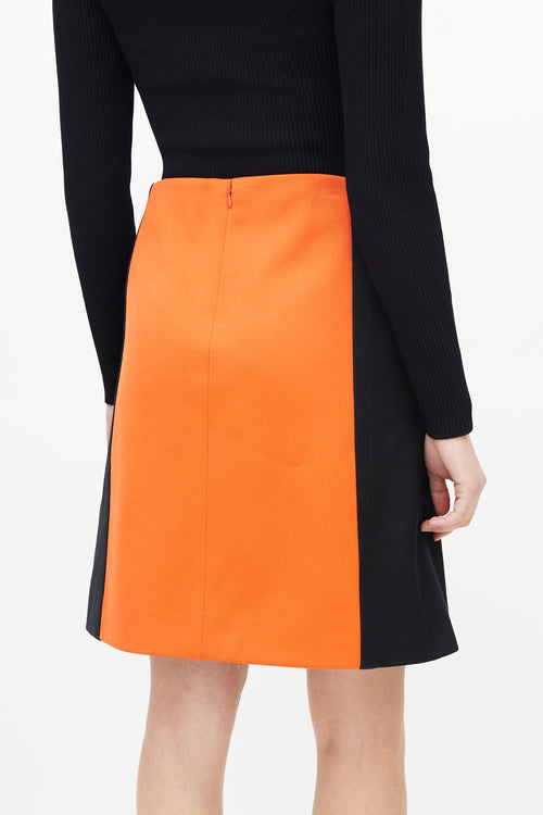 Dolce 
Gabbana Black 
Orange Skirt