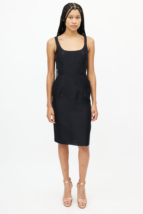 Dolce 
Gabbana Black Panelled Sleeveless Dress