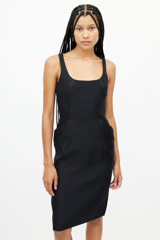 Dolce 
Gabbana Black Panelled Sleeveless Dress