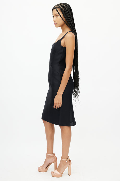 Dolce 
Gabbana Black Panelled Sleeveless Dress