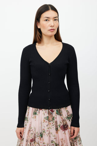 Dolce 
Gabbana Black Ribbed Cardigan