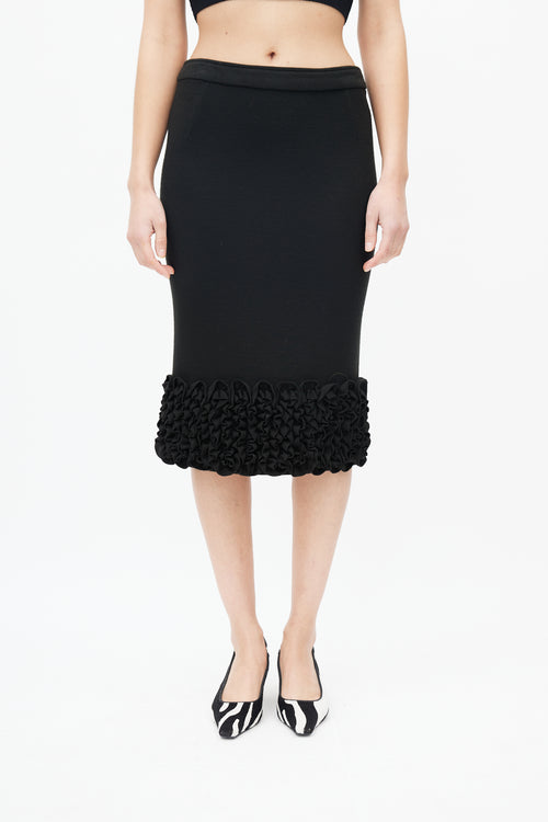 Dolce 
Gabbana Black Ruffled Skirt