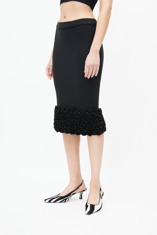 Dolce 
Gabbana Black Ruffled Skirt