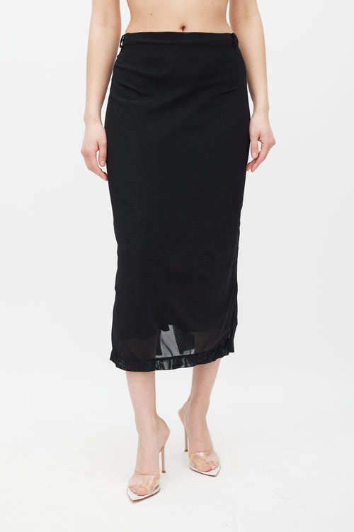 Dolce 
Gabbana Black Sheer Mesh Skirt