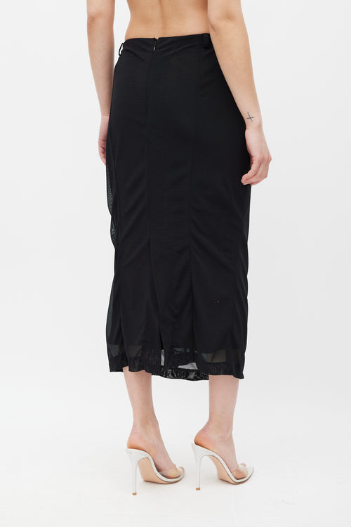 Dolce 
Gabbana Black Sheer Mesh Skirt