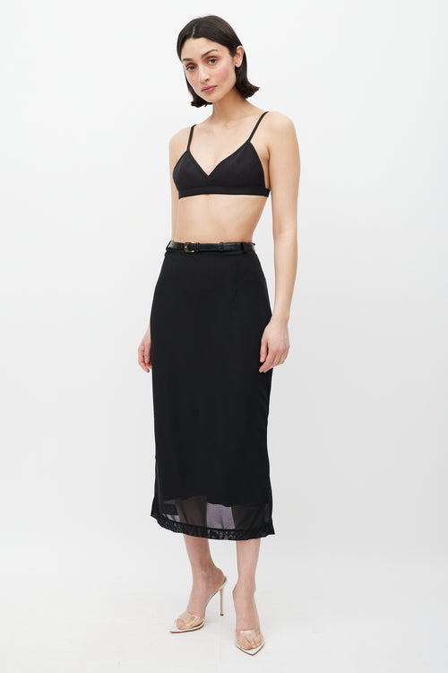 Dolce 
Gabbana Black Sheer Mesh Skirt