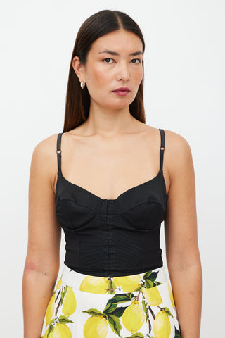 Dolce 
Gabbana Black Structured Bustier Top