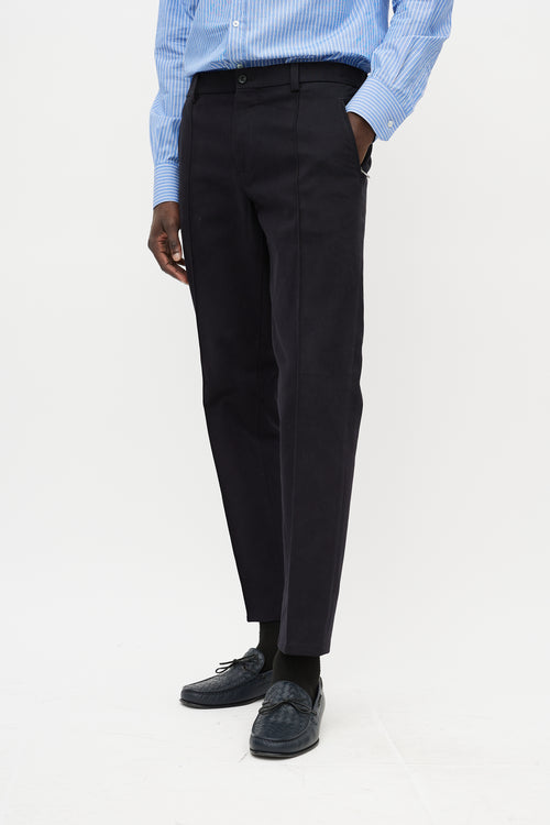 Dolce 
Gabbana Black Thick Cotton Trouser