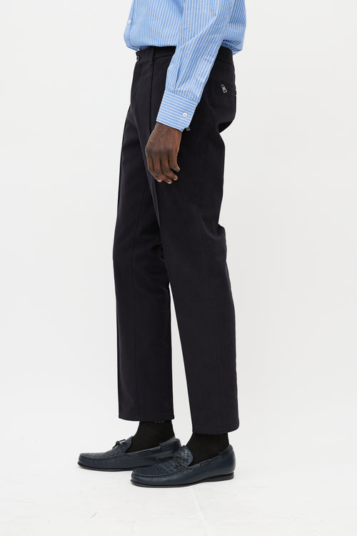 Dolce 
Gabbana Black Thick Cotton Trouser