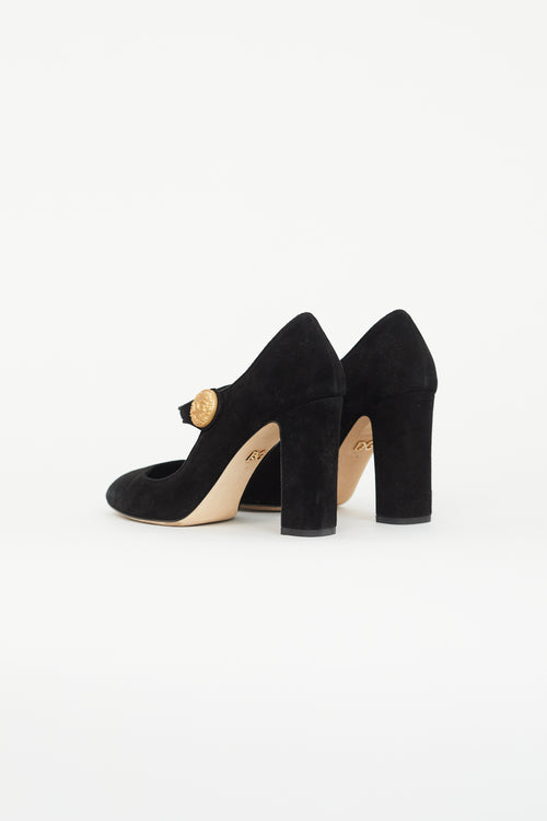 Dolce 
Gabbana Black Vally Suede Pump