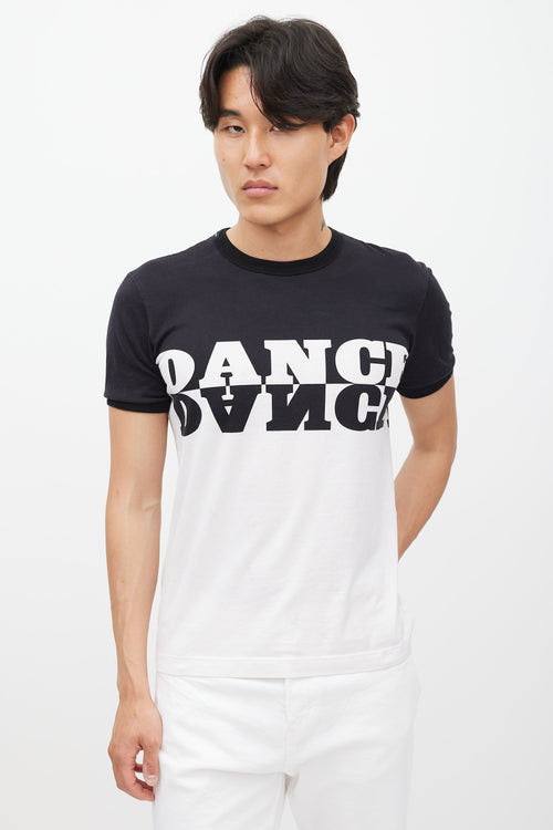 Dolce 
Gabbana Black 
White Dance T-Shirt