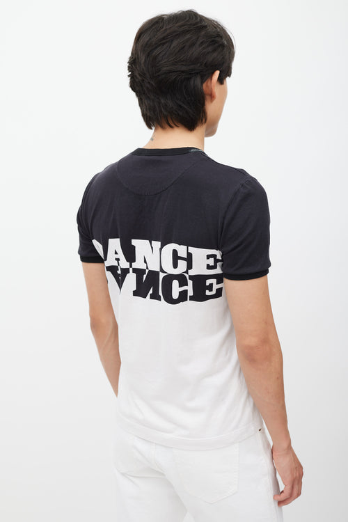 Dolce 
Gabbana Black 
White Dance T-Shirt