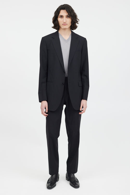 Dolce 
Gabbana Black Wool Two Piece Suit