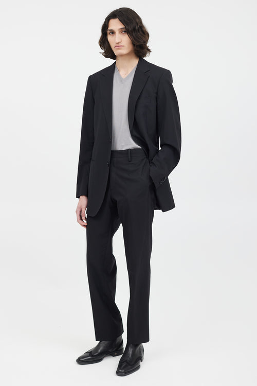 Dolce 
Gabbana Black Wool Two Piece Suit