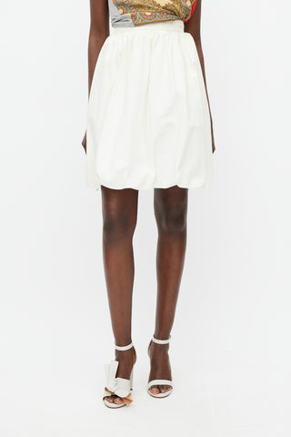 Dolce 
Gabbana Cream Bubble Midi Skirt