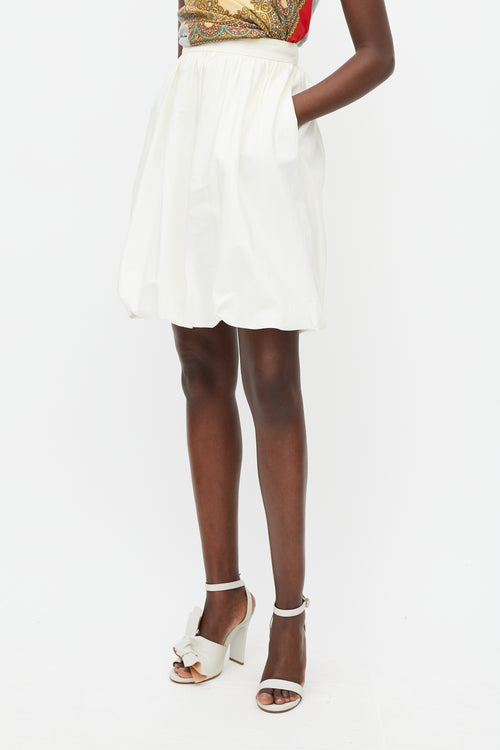 Dolce 
Gabbana Cream Bubble Midi Skirt