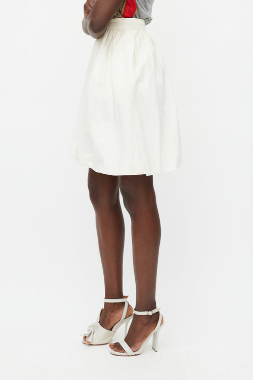 Dolce 
Gabbana Cream Bubble Midi Skirt