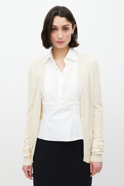 Dolce 
Gabbana Cream Knit Cardigan