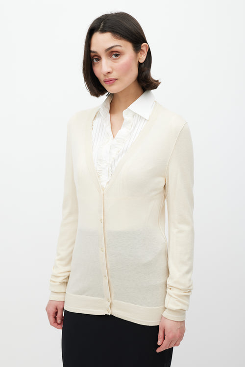 Dolce 
Gabbana Cream Knit Cardigan