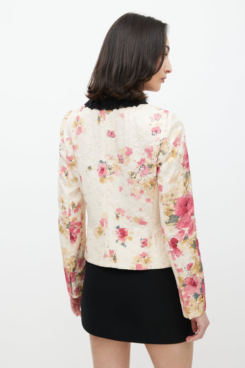 Dolce 
Gabbana Cream 
Multicolour Floral Jacket