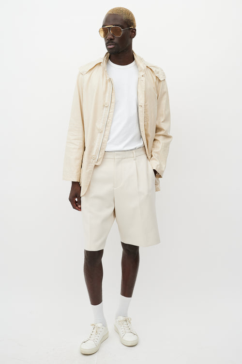 Armani Cream Waxed Cotton Jacket