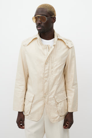 Armani Cream Waxed Cotton Jacket